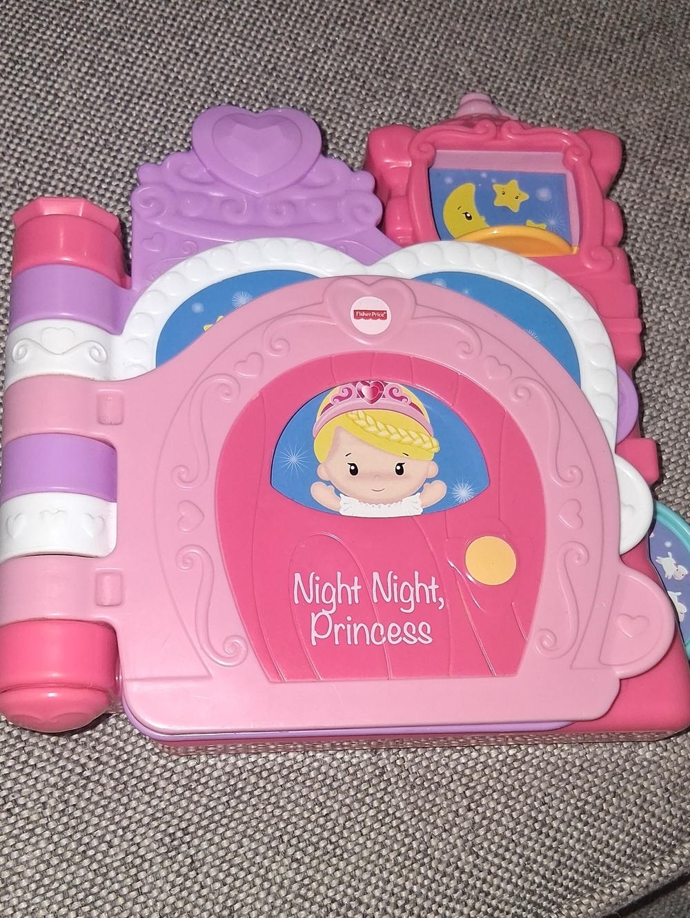 Fisher-Price Pink and Purple Night Night Princess Interactive Story Book